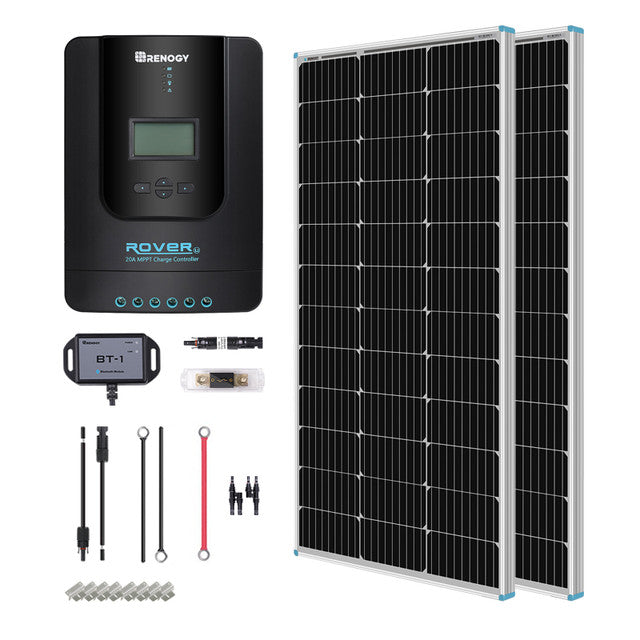Lowest Price for Renogy New 200 Watt 12 Volt Solar Premium Kit