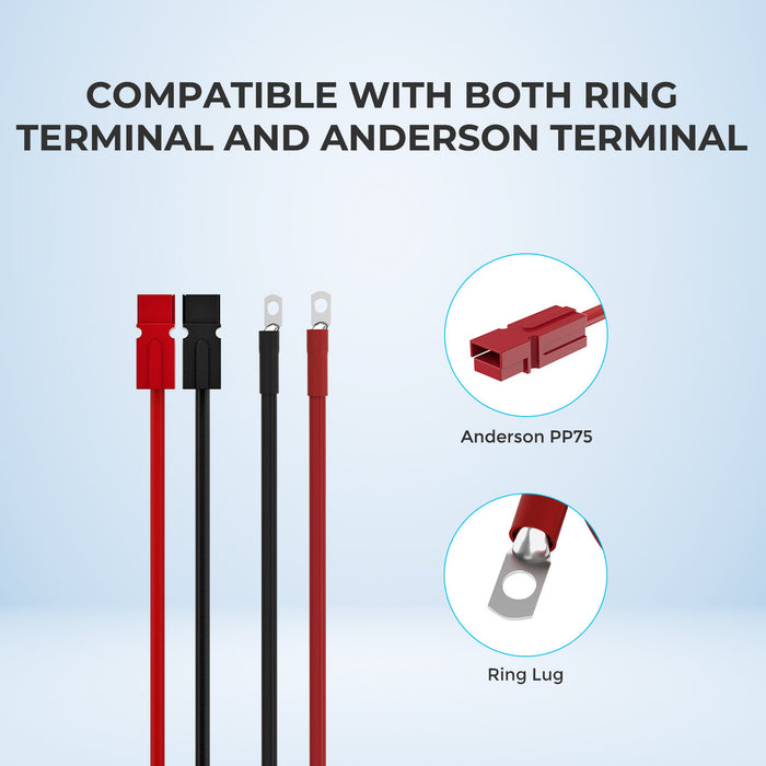 Renogy 5FT 6AWG Anderson Adapter Cable（Anderson PP75 - 3/8 in Lugs） Product Image