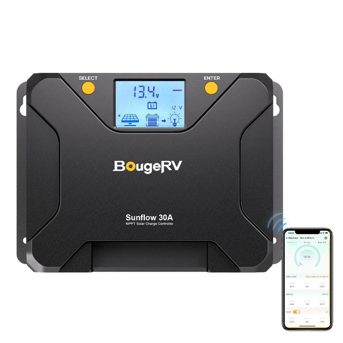 Shop BougeRV Sunflow 30A MPPT Solar Charge Controller 12V/24V (New Arrival) | ISE217 Online
