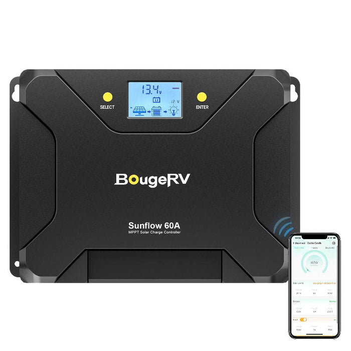 Shop BougeRV Sunflow 60A MPPT Solar Charge Controller 12V/24V (New Arrival) | ISE219 Online