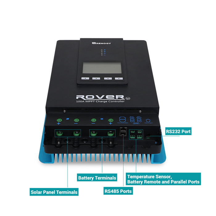 Renogy Rover 100 Amp MPPT Solar Charge Controller & BT-1 & Renogy ONE Core Product Image