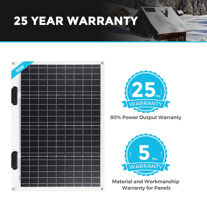 Renogy 50 Watt 12 Volt Flexible Monocrystalline Solar Panel With Discount