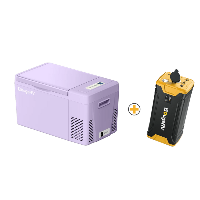 Explore BougeRV 12V 23 Quart Colorful Purple Portable Fridge | E0401-02212 Features