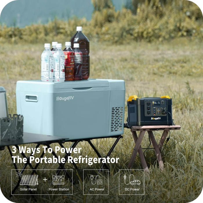 Explore BougeRV 12V 23 Quart Colorful Mint Green Portable Fridge | E0401-02214 Features