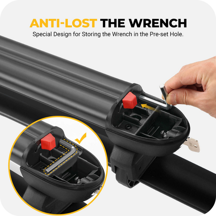 Explore BougeRV 28'' Ski & Snowboard Racks with Anti-Theft Lock | IRK023 Features