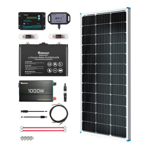 Buy Renogy 100W 12V General Off-Grid Solar Kit W/ 1*100W Rigid Panels (Customizable) (Wanderer 10A PWM Charge Controller)