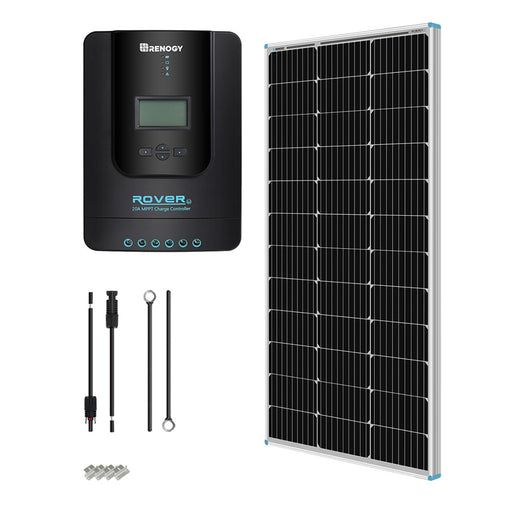 Buy Renogy 100 Watt 12 Volt Solar Starter Kit with 20A/40A MPPT Charge Controller (20A MPPT Charge Controller)