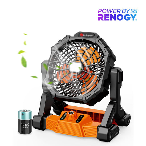 Buy Renogy Dr.Prepare X25 Portable Camping Fan with LED Light