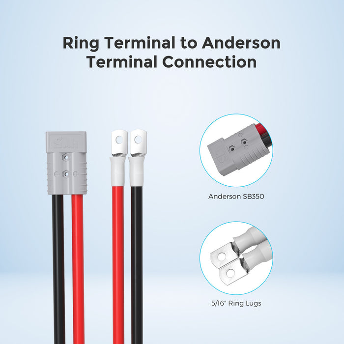 Purchase Renogy 5FT 3/0AWG Anderson Adapter Cable（Anderson SB350 - Ring Lug）