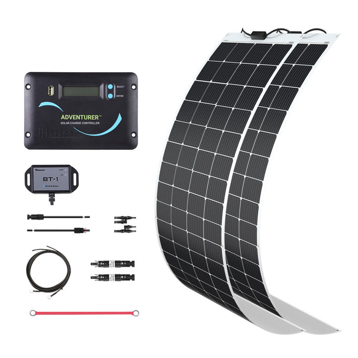 Buy Renogy 400W 12V General Off-Grid Solar Kit W/ 2*200W Flexible Panels (Customizable) (Wanderer Li 30A PWM W/ LCD & BT1 Module)