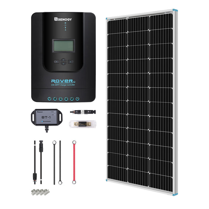 Lowest Price for Renogy New 100 Watt 12 Volt Solar Premium Kit
