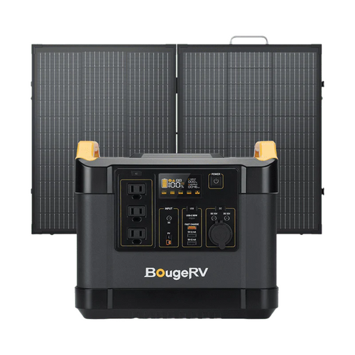 Buy BougeRV FORT 1000 1120Wh / 1200W LifePO4 Portable Solar Generator Kit