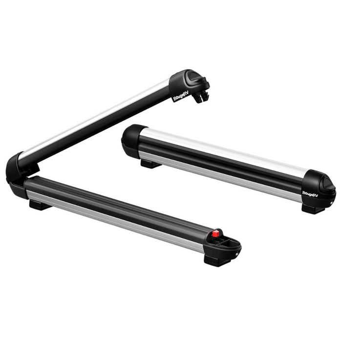 Buy BougeRV Lockable T Slot Ski & Snowboard Racks (Only Fits Crossbars with T-Track) | IRK024 (Black)