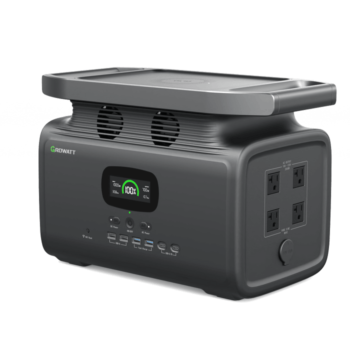 Growatt 1512Wh / 2000W Portable Solar Generator | INFINITY 1500 + 200W Solar Panels Available Now