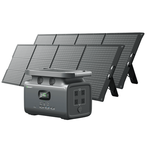 Buy Growatt 1512Wh / 2000W Portable Solar Generator | INFINITY 1500 + 200W Solar Panels (2 x 200W)