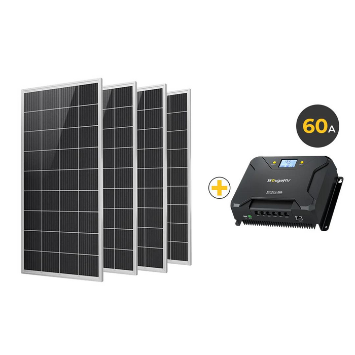 View BougeRV 200W 12V 9BB Mono Solar Panel with Solar Charge Controller Kits