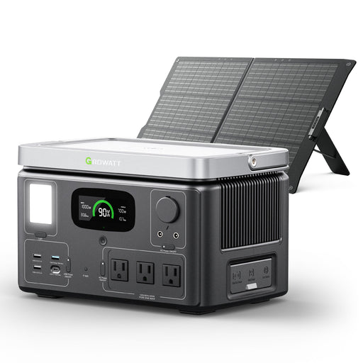 Buy Growatt 538Wh / 600W LiFePO4 Solar Generator | VITA 550 + Solar Panels (1 x 100W)