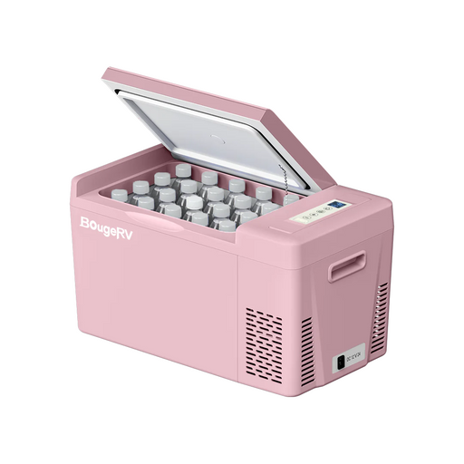 Buy BougeRV 12V 23 Quart Colorful Pink Portable Fridge | E0401-02213 (Fridge w/Battery)