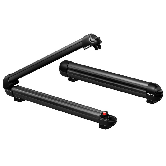 Buy BougeRV Lockable T Slot Ski & Snowboard Racks (Only Fits Crossbars with T-Track) | IRK024 (Silver)