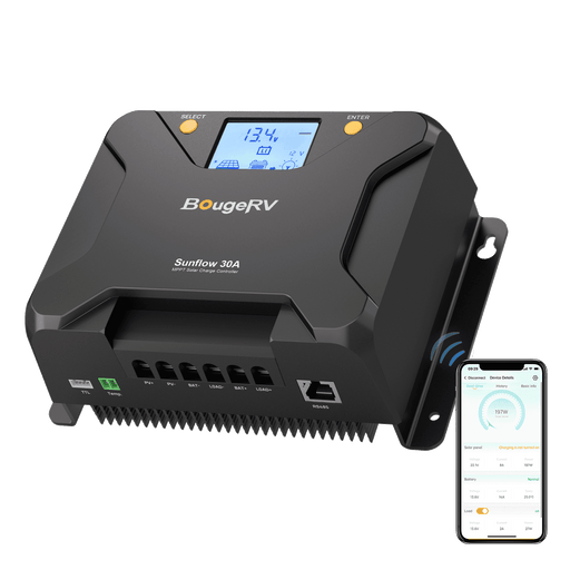 Buy BougeRV Sunflow 30A MPPT Solar Charge Controller 12V/24V (New Arrival) | ISE217