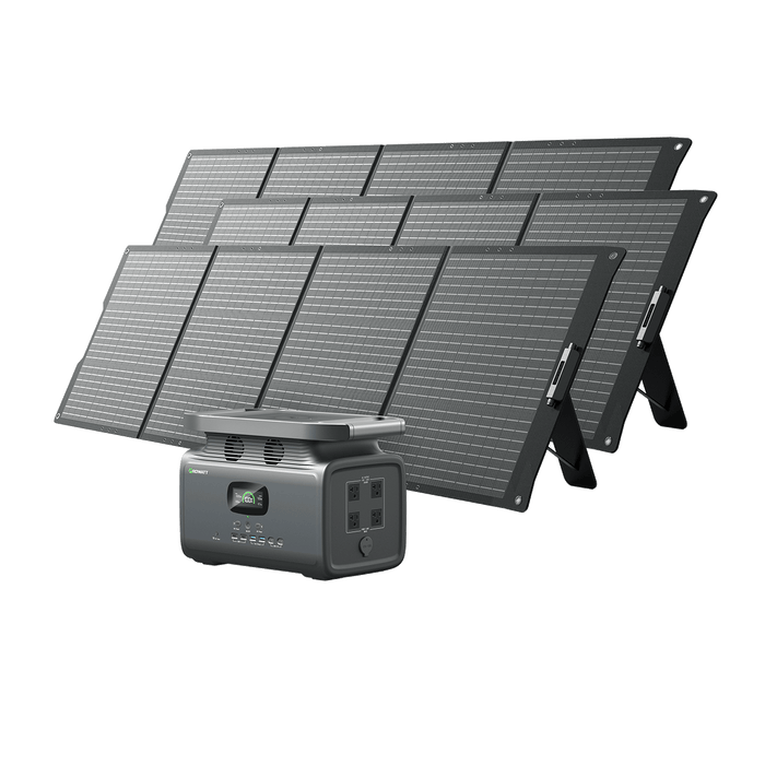 Buy Growatt 1512Wh / 2000W Portable Solar Generator | INFINITY 1500 + 200W Solar Panels (3 x 200W)