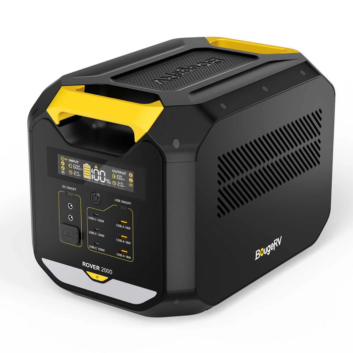 Shop BougeRV ROVER2000 2008Wh / 1500W Semi-Solid State Portable Generator Kit | Power Station + 200W Solar Panel Online