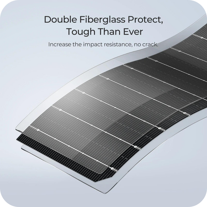 Buy BougeRV Arch 200 Watt Fiberglass Curved Solar Panel | ISE230 (3 Pieces)