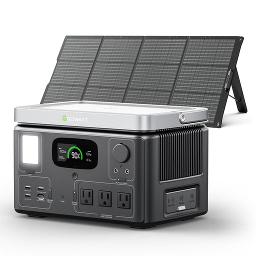 Buy Growatt 538Wh / 600W LiFePO4 Solar Generator | VITA 550 + Solar Panels (1 x 200W)