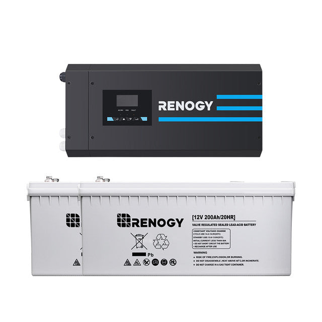 Renogy REGO 12V 3000W Pure Sine Wave Inverter Charger w/ LCD Display Limited Stock