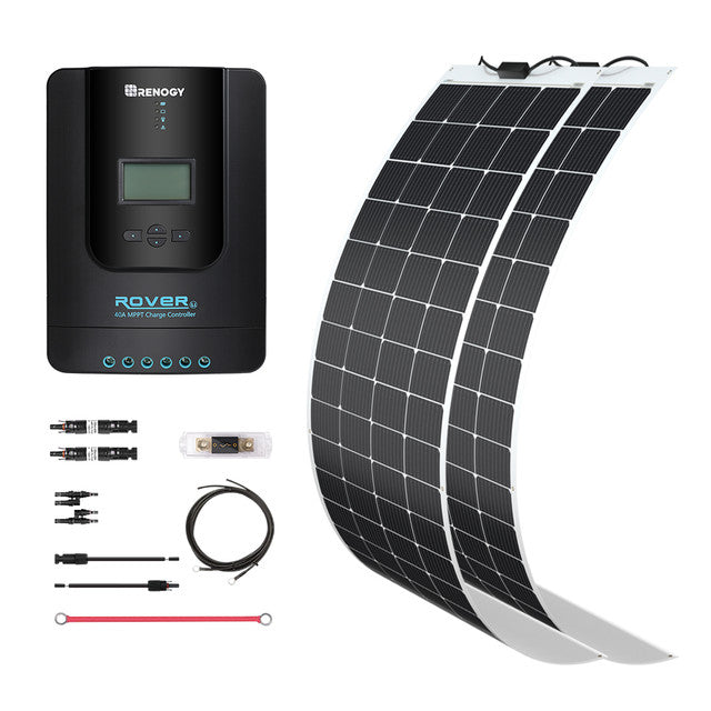Buy Renogy 400W 12V General Off-Grid Solar Kit W/ 2*200W Flexible Panels (Customizable) (Rover 40A MPPT W/ LCD & BT1 Module)