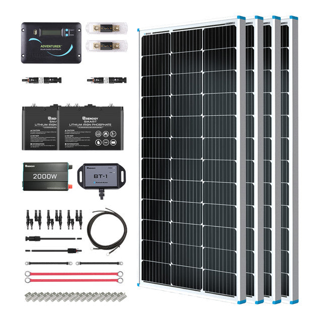 Discover Renogy 400W 12V General Off-Grid Solar Kit W/ 4*100W Rigid Panels (Customizable)