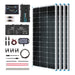 Buy Renogy 400W 12V General Off-Grid Solar Kit W/ 4*100W Rigid Panels (Customizable) (Adventurer LI- 30A PWM W/ LCD & BT1 Module, 2*12V 100Ah Self-Heating LiFePO4 Battery W/ BT2 Module And 2000W 12V Pure Sine Wave Inverter)