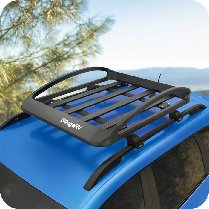 BougeRV Anti-Rust Aluminum Roof Rack Cargo Basket 47''x40''x8'' | IRK018 Available Now