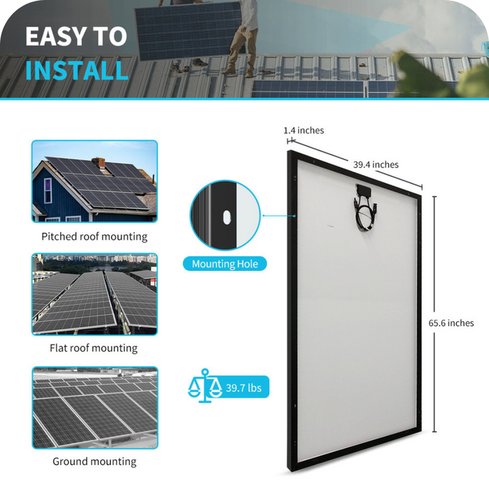 Renogy 2pcs 320 Watt Monocrystalline Solar Panel Product Image