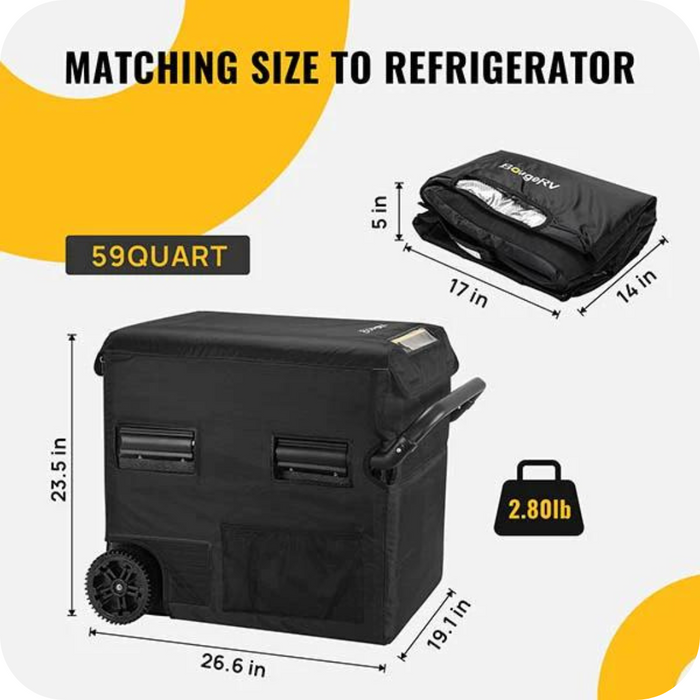 BougeRV 59 Quart Dual Zone Fridge Insulated Protective Cover | E0403-05501 Product Image