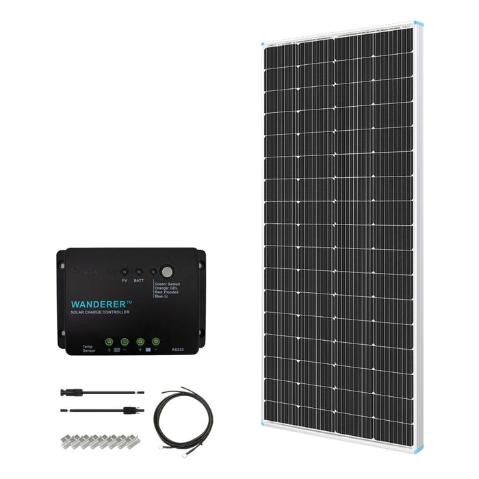 Buy Renogy 200W 12V General Off-Grid Solar Kit W/ 1*200W Rigid Panels (Customizable) (Adventurer Li-30A PWM W/LCD & BT1 Module, 2*12V 100Ah LiFePO4 Battery W/ Built-In Bluetooth And 1000W 12V Pure Sine Wave Inverter)