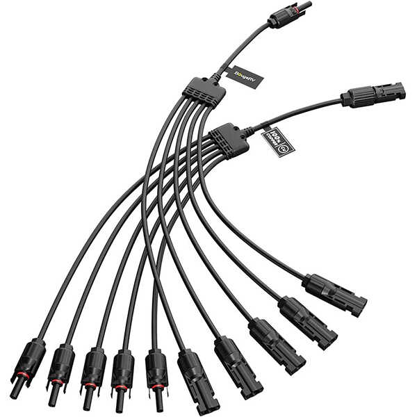 Buy BougeRV Solar Y Connector Solar Panel Parallel Connectors Extra Long 5 to 1 Cable | ISE155