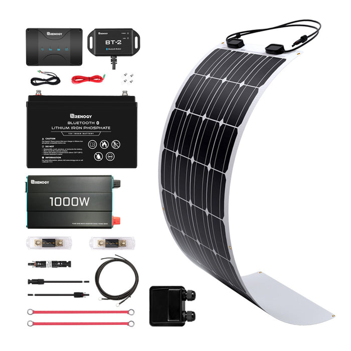Renogy 100W 12V Solar RV Kit (Customizable) Overview