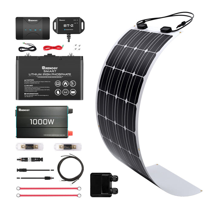 Renogy 100W 12V Solar RV Kit (Customizable) Free Delivery