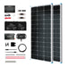 Buy Renogy 200W 12V Solar RV Kit (Customizable) (1*200W 12V Rigid Solar Panel And 2*12V 100Ah LiFePO4 Battery W/ Bulit-in Bluetooth)