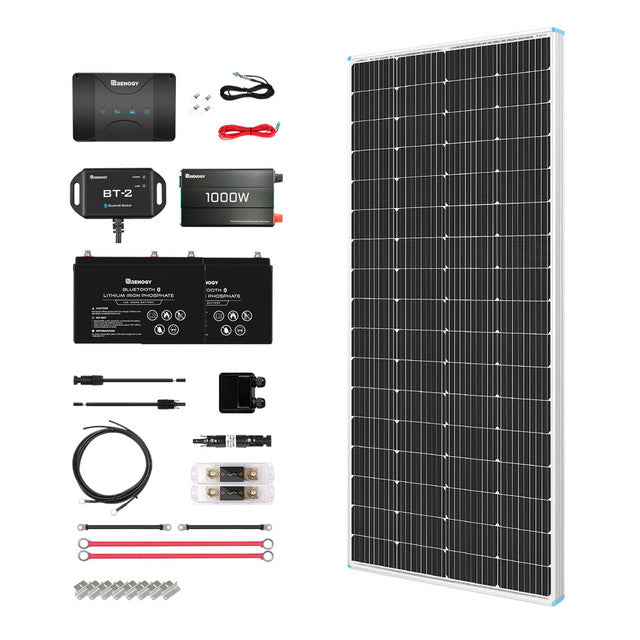Buy Renogy 200W 12V Solar RV Kit (Customizable) (1*200W 12V Flexible Solar Panel And 2*12V 100Ah LiFePO4 Battery W/ Bulit-in Bluetooth)