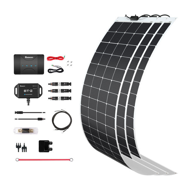 Buy Renogy 600W 12V Solar RV Kit (Customizable) (3*200W 12V Flexible Solar Panel, 3*12V 100Ah Self-Heating LiFePO4 Battery W/BT2 Module And 3000W 12V Pure Sine Wave Inverter)
