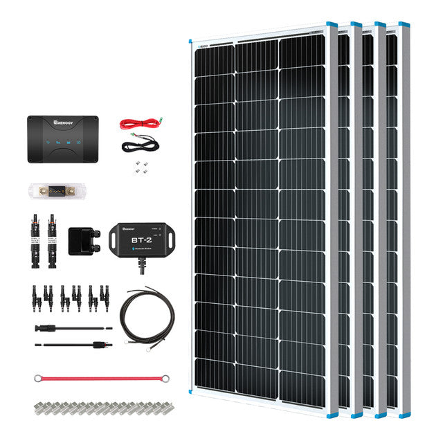 Buy Renogy 400W 12V Solar RV Kit (Customizable) (4*100 12V Rigid Solar Panel (Black Division))