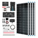 Buy Renogy 400W 12V Solar RV Kit (Customizable) (4*100 12V Rigid Solar Panel (Black Division), 2*12V 100Ah Self-Heating LiFePO4 Battery W/ BT2 Module And 2000W 12V Pure Sine Wave Inverter)