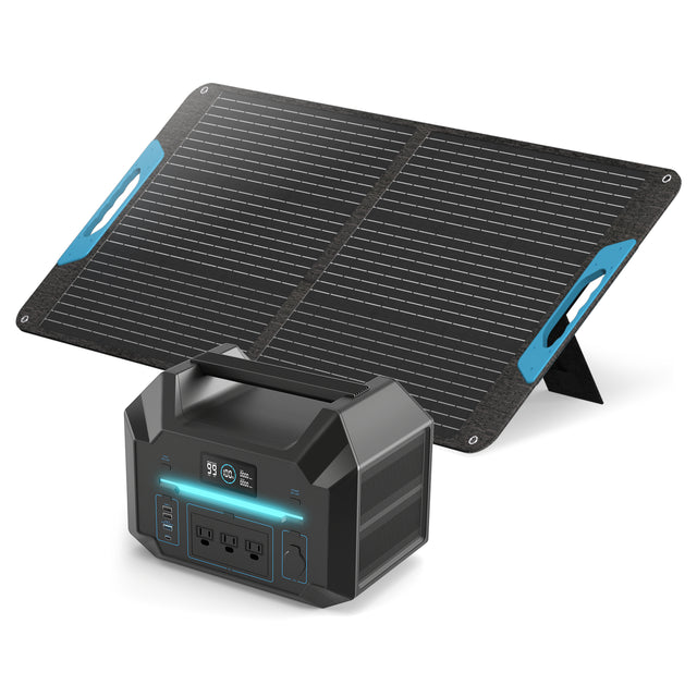 Buy Renogy 100W Portable Solar Panel (Portable Solar Panel + 500 Power Station)
