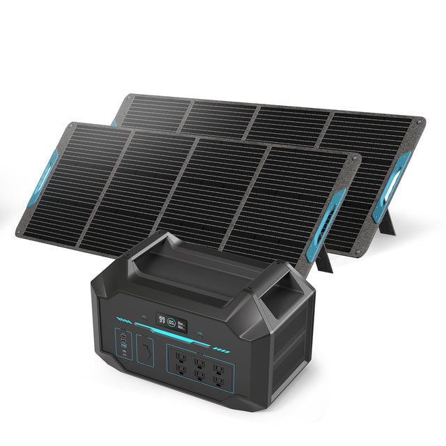 Buy Renogy 200W Portable Solar Panel (2 x Portable Solar Panel + 1000wh Power Station)