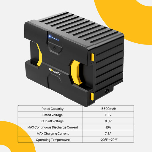 Buy BougeRV Detachable Battery of Portable Fridge (Adapter not included) | E0404-17306 (Without Portable Fridge Freezer And With Insulated Protective Cover)