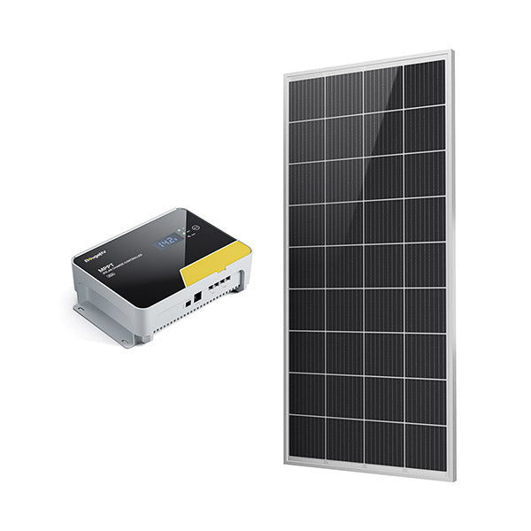 Buy BougeRV 200W 12V 9BB Mono Solar Panel & 40A MPPT Solar Charge Controller | ISE114-119 (200W+MPPT)