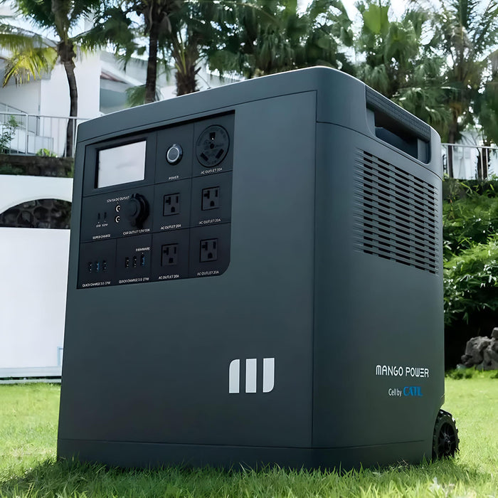 Mango Power 14,000Wh / 6,000W Home Backup Kit Pro: 2x Mango Power E Portable Power Station + 2x Expansion Battery + mPanel Pro  | MPB01US1N006 Overview