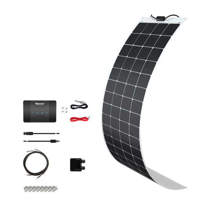 Buy Renogy 200W 12V Solar RV Kit (Customizable) (2*100W 12V Rigid Solar Panel And 2*12V 100Ah Self-Heating LiFePO4 Battery W/ BT2 Module)